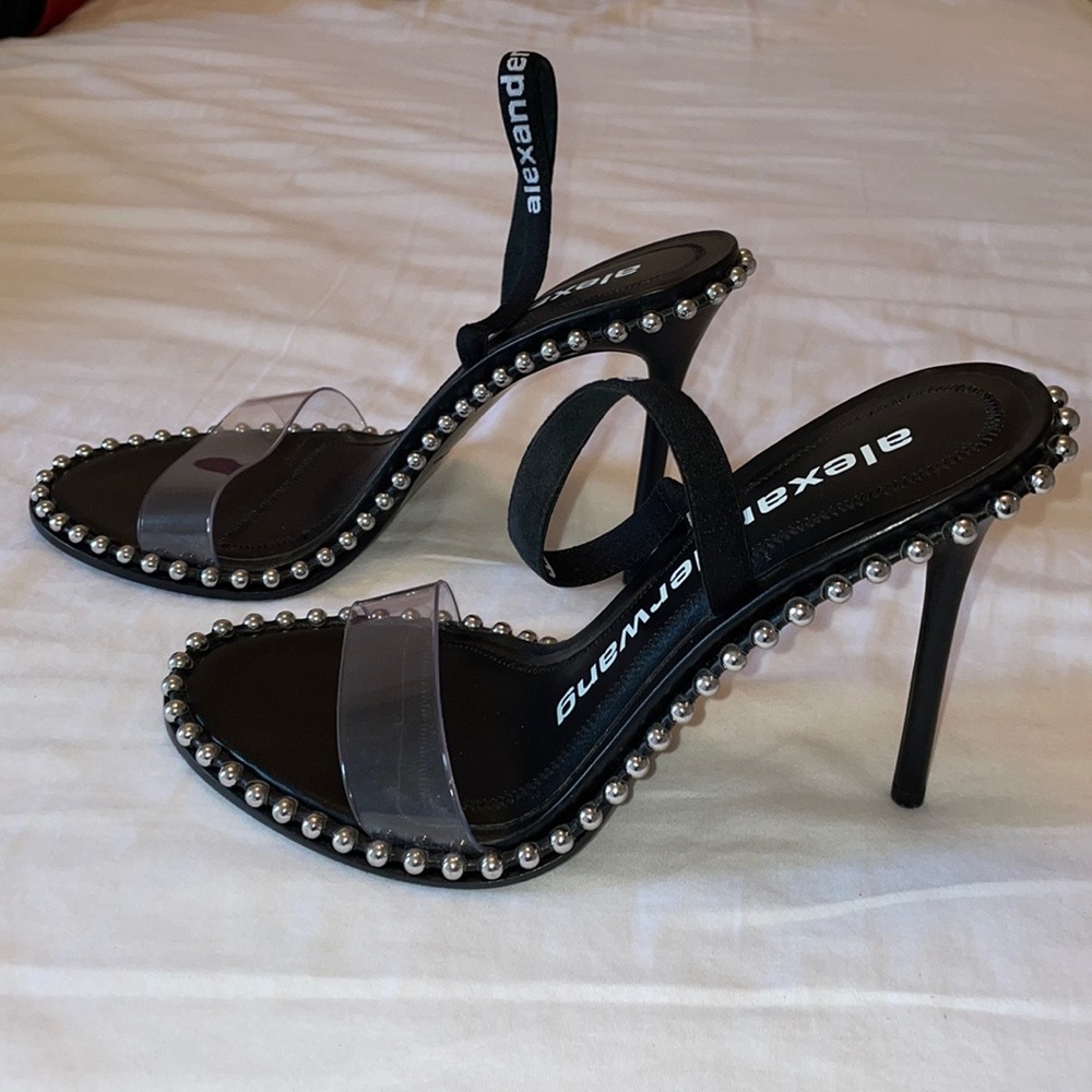Alexander Wang Nova Stud clear sandal
